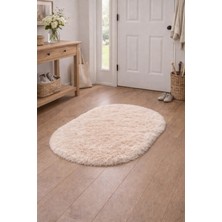 Saymine Kuzu Post Peluş Premium Yumuşak Tüylü Halı Krem