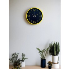 Mey İthalat Mey Ithalat® 36 cm Sarı Gold Rakamlı Duvar Saati