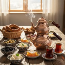 Bakır Işlemeli Klasik Çaydanlık