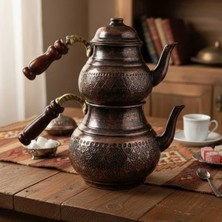 Bakır Işlemeli Klasik Çaydanlık