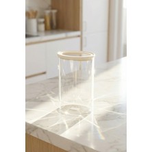 Acar Mirage Borosilikat Cam Kavanoz Krem - 1600 ml