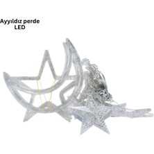 Butik Mey Ithalat® Ay Yıldız Perde LED