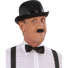 Mey İthalat Mey Ithalat® Charlie Chaplin Stil Yetişkin Şapkası – Siyah Melon Parti Şapkası