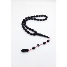 İbrahim Altıntaş Arpa Kesim Siyah Kehribar Tespih – Usta Işçilik, Koleksiyonluk Şık Tasarım