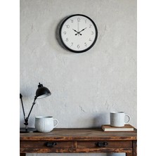 Mey İthalat Mey Ithalat® 36 cm Siyah Dekoratif Duvar Saati