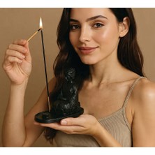 Meditasyon Yapan Kadın Figürlü Dekoratif Tütsülük
