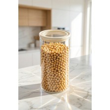 Acar Mirage Borosilikat Cam Kavanoz Krem - 1300 ml