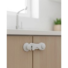 Butik Mey Ithalat® 4 Adet Bebek Güvenlik Dolap Kilidi Çift Taraflı Bantlı Kolay Montajlı Emniyet Seti