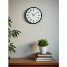 Mey İthalat Mey Ithalat® 36 cm Yeşil Roma Rakamlı Duvar Saati