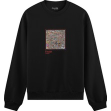 The Lucid Lab Reddit Place Oversize Sweatshirt - Siyah