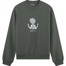 The Lucid Lab Rick It Oversize Sweatshirt - Antrasit