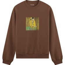 The Lucid Lab The Kiss Oversize Sweatshirt - Kahverengi