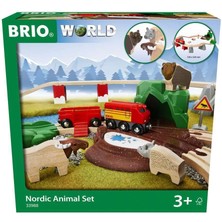 World 33988 Iskandinav Ormanı Hayvanları Seti - Ahşap Tren Aksesuarları - 3 Yıldan Itibaren Tavsiye Edilir