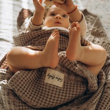 Caline Baby Premium %100 Pamuk Waffle Bebek Pikesi| 100x90 cm| Gri