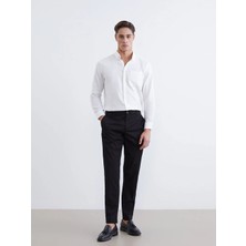 LC Waikiki Siyah Dar Kalıp Gabardin Erkek Chino Pantolon
