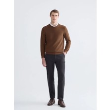 LC Waikiki Antrasit Standart Kalıp Armürlü Erkek Pantolon