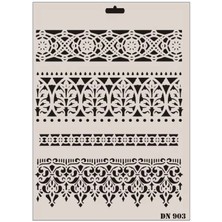 Butik Mey Ithalat® Rich Dantel Seri DN-903 Stencil 35X25 cm