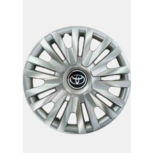 Yk Toyota Corolla / Yaris / Avensis Uyumlu 15 Inç Jant Kapağı 4'lü Takım Amblem Hediyeli