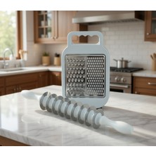 Ludia Pratik 9 Bıçaklı Mantı Kesme Merdanesi ve Ergonomik Geniş Mutfak Rendesi 2’li Mutfak Seti