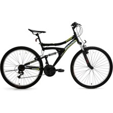 Bisan Ranger Dağ Bisikleti 42 cm V 26 Jant Amortisörlü 21 Vites Mat Siyah Sarı