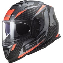 Ls2 Storm 2 Racer Mat Tıtanıum-Neon Turuncu Kask