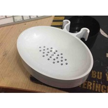 Talaşoğlu Lavabo Kenarı Sabunluk & Süngerlik – Drenaj Delikli Askılı Organizer | 3D Baskı Petg