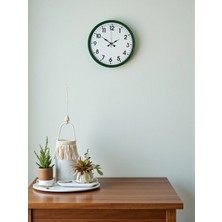 Mey İthalat Mey Ithalat® 36 cm Standart Yeşil Duvar Saati