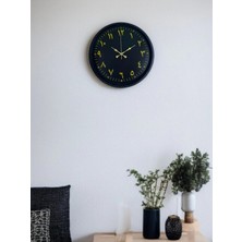 Mey İthalat Mey Ithalat® 36 cm Siyah Arapça Rakamlı Duvar Saati