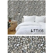 Norino Çakıl Taşı Desenli Yapışkanlı Kaplama Kağıdı Büyük Boy 3 Metre