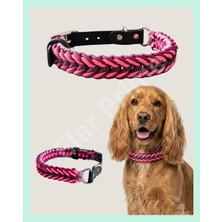 Elar Aksesuar El Yapımı Deri ve Paracord Köpek Boyun Tasması – Örgü Strong 14