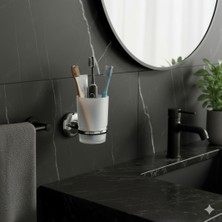 Primeaks Şık Tasarım Duvara Askılı Plastik Diş Fırçalık - Hijyenik ve Dayanıklı Banyo Düzenleyici