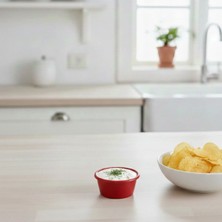 Külsan 13130.R - Thermoset Plain 24'lü Sosluk Minimal Ø 5,8 cm - H.2,7 Cm, Thermoset Melamin