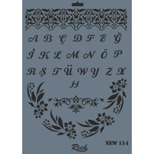 Butik Mey Ithalat® Rich New Seri N-114 Stencil 35X25 cm