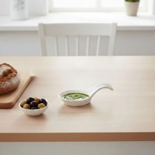 Külsan 13088.CW - Thermoset Spoon Shape 6'lı Minimal Sosluk 19X9.5 Cm, Thermoset Melamin