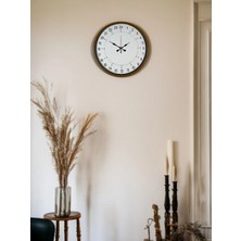 Mey İthalat Mey Ithalat® 36 cm Kahverengi 24 Saat Göstergeli Özel Tasarım Duvar Saati