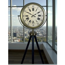 Mey İthalat Mey Ithalat® Antik Görünümlü Eskitme Tripod Ayaklı Saat