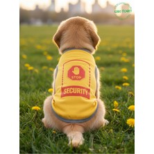 Gobo Stop Security (Güvenlik) Desenli Kedi ve Köpek Kıyafeti–sevimli Evcil Hayvan Tişörtü Elbisesi