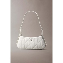 Calvin Klein Kadın Quilted Small Omuz Çantası - Beyaz
