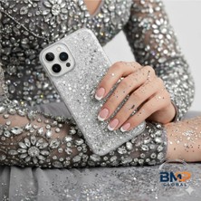 Iphone 12 Uyumlu Kılıfı / Lüks Işıltılı Şeffaf Simli Göz Alıcı Koruma