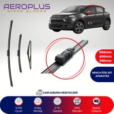 Aeroplus Citroen C3 2016-2023 Ön Arka Muz Silecek Takımı