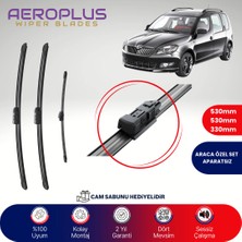 Aeroplus Skoda Roomster 2006-2013 Ön Arka Muz Silecek Takımı