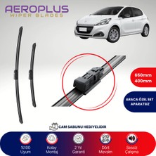 Aeroplus Peugeot 208 2012-2018 Muz Silecek Takımı