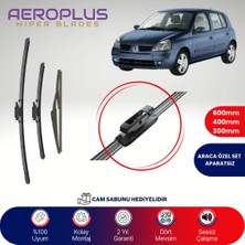 Aeroplus Renault Clio 3 2005-2015 Ön Arka Muz Silecek Takımı