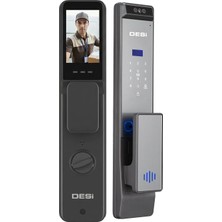 Desi Quic Q030+ Akıllı Kilit Yüz Tanıma - Avuç Içi Damar - Parmak Izi - Tuş Takımı - Kart Okuyucu - Canlı Görüşme