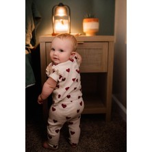 Antebies Organik Gots Sertifikalı Kiraz Baskılı Kız Bebek Sweatshirt Tayt Takımı