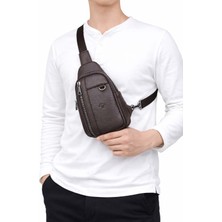 Derise Club Erkek Kahverengi Çift Kol Çapraz Omuz Çantası Body Bag Çanta Günlük Çanta