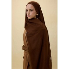 Fenza Scarf Brıce Çikolata Kahve Uzun Saçak Püsküllü Pamuklu Şal