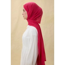 Fenza Scarf Brıce Mercan Pembe Uzun Saçak Püsküllü Pamuklu Şal