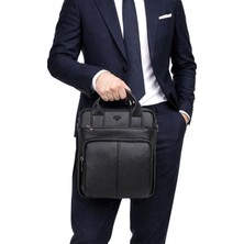 Derise Club Erkek Siyah Renk El ve Omuz Çantası 11,5  Inç IPAD Tablet Notebook Laptop Çantası