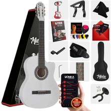 Midex CG-390WH-XBAG Beyaz Renk Klasik Gitar 4/4 Sap Ayarlı Kesik Kasa